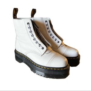 White Dr Martens Sinclair Platform. NEW condition